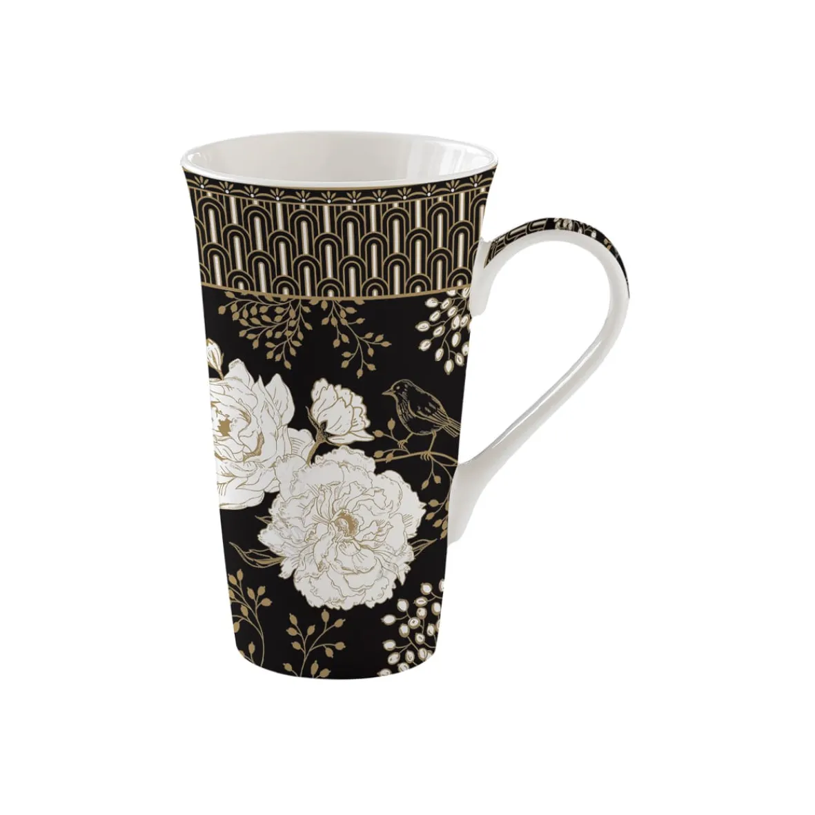 Easy Life 1 mug geant en porcelaine ART DECO & FLOWERS> Coffret Cadeau|Petit Dejeuner