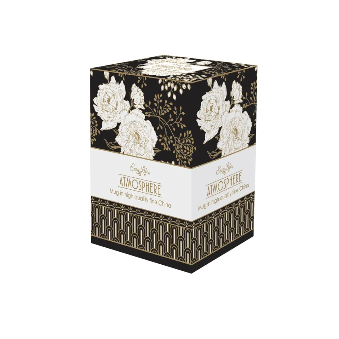 Easy Life 1 mug geant en porcelaine ART DECO & FLOWERS> Coffret Cadeau|Petit Dejeuner