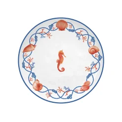 Easy Life Assiette à dessert hippocampe CÔTE DE MER> Services De Table En Porcelaine​|Côte De Mer