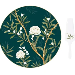 Easy Life Assiette à gâteau avec pelle de service ROYAL PEONIES> Services De Table En Porcelaine|Royal Peonies