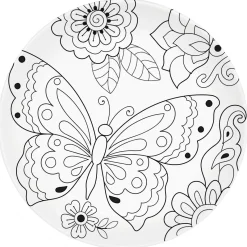 Easy Life Assiette àdessert en porcelaine de Ø19 cm, dans une boîte Butterfly> Services De Table En Porcelaine​