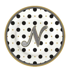 Easy Life Assiette en porcelaine Ø19 cm dans une boîte A LETTER FOR YOU «N»> Services De Table En Porcelaine