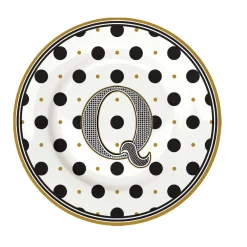 Easy Life Assiette en porcelaine Ø19 cm dans une boîte A LETTER FOR YOU «Q»> Services De Table En Porcelaine