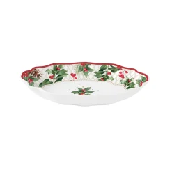 Easy Life Assiette ovale gui CHRISTMAS BERRIES> Noël|Services De Table En Porcelaine​