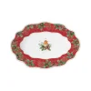 Easy Life Assiette ovale rouge-gorge CHRISTMAS BERRIES> Noël|Services De Table En Porcelaine​