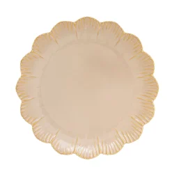 Easy Life Assiette plate beige FLEURI> Services De Table En Porcelaine​|Fleuri