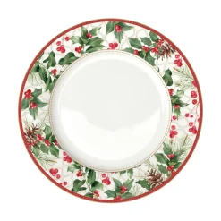 Easy Life Assiette plate CHRISTMAS BERRIES> Services De Table En Porcelaine​|Christmas Berries