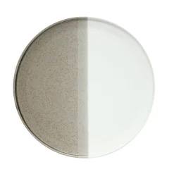 Easy Life Assiette plate DOUBLE BEIGE> Services De Table En Porcelaine​|Double