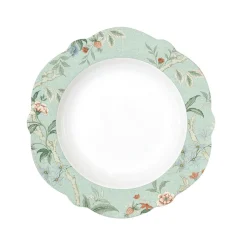 Easy Life Assiette plate en porcelaine de Ø 26 cm ZEN GARDEN GREEN> Romantique|Services De Table En Porcelaine​