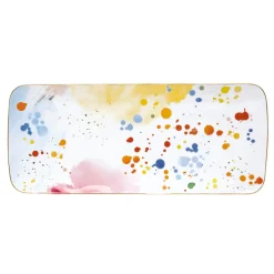 Easy Life Assiette rectangulaire COLOUR SPLASH> Services De Table En Porcelaine​