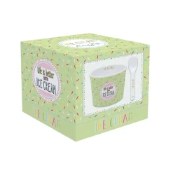 Easy Life Bol à glace avec cuillère ONFLEEK 04> Services De Table En Porcelaine​