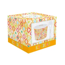 Easy Life Bol à glace avec cuillère TEXTURE 05> Services De Table En Porcelaine​