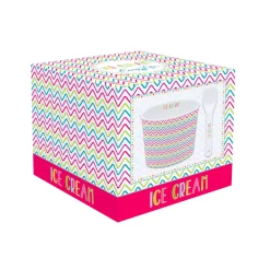 Easy Life Bol à glace avec cuillère TEXTURE 04> Services De Table En Porcelaine​