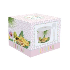 Easy Life Bol à glace avec cuillère TROPICAL 04> Services De Table En Porcelaine​