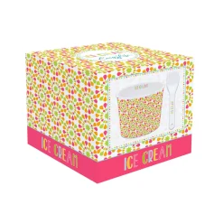 Easy Life Bol à glace avec cuillère TEXTURE 06> Services De Table En Porcelaine​