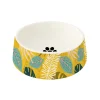 Easy Life Bol avec pieds antidérapantsTROPICAL YELLOW> Gamelle Pour Animaux En Porcelaine|Pet Lovers