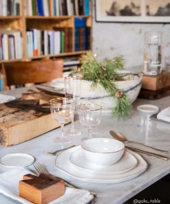 Easy Life Coffret de 6 bols en porcelaine Ø 9,5 cm WHITE><noscript><img width=