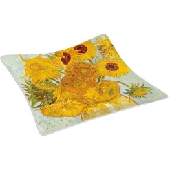 Easy Life Coupelle en verre de qualité supérieure 13×13 cm Vase With Twelve SunFLOWERS> Masterpiece|Services De Table En Porcelaine​