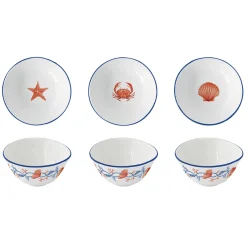 Easy Life Ensemble 3 bols Ø 10 cm CÔTE DE MER> Services De Table En Porcelaine|Côte De Mer