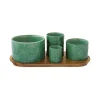 Easy Life Ensemble apéritif avec 4 bols et un plateauTROPICANA> Nature|Services De Table En Porcelaine​