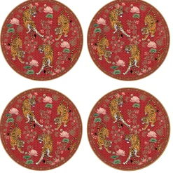 Easy Life Ensemble de 4 assiettes àdessert BENGALA> Ethnique|Services De Table En Porcelaine