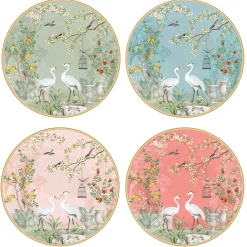 Easy Life Ensemble de 4 assiettes àdessert JARDIN DE REVES> Nature|Services De Table En Porcelaine