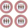 Easy Life Ensemble de 4 assiettes àdessert NUTCRACKER> Noël|Services De Table En Porcelaine​