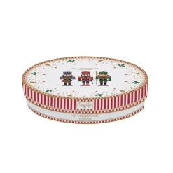 Easy Life Ensemble de 4 assiettes àdessert NUTCRACKER> Noël|Services De Table En Porcelaine​