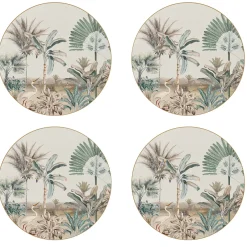 Easy Life Ensemble de 4 assiettes de 19 cm de diamètre en porcelaine dans une boîte cadeau NOSTALGIC HEAVEN> Nature|Services De Table En Porcelaine