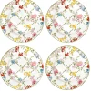 Easy Life Ensemble de 4 assiettes àdessert GARDEN DREAMS> Romantique|Services De Table En Porcelaine​