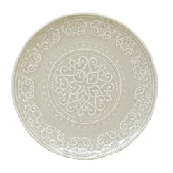 Easy Life Ensemble de 6 assiettes en porcelaine de Ø 26,5 cm LIGHT GREY> Moderne|Services De Table En Porcelaine​