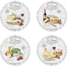 Easy Life Ensemble de 4 assiettes LES FROMAGES> Quotidienne|Les Fromages