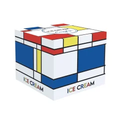 Easy Life Ensemble de 4 bols à glace avec cuillères MONDRIAN> Services De Table En Porcelaine​