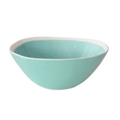 Easy Life Ensemble de 2 bols à salade en porcelaine de 22,5×19,5 cm AQUA> Moderne|Services De Table En Porcelaine