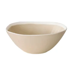 Easy Life Ensemble de 2 bols à salade en porcelaine de 22,5×19,5 cmBEIGE> Moderne|Services De Table En Porcelaine