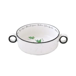 Easy Life Ensemble de 3 bols avec poignées en porcelaine Ø 16 cm HERBARIUM> Quotidienne|Services De Table En Porcelaine
