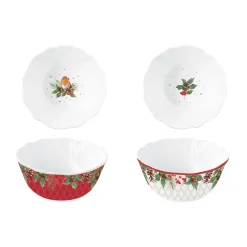 Easy Life Ensemble de 2 bols CHRISTMAS BERRIES> Noël|Services De Table En Porcelaine