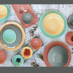 Easy Life Ensemble de 6 bols en porcelaine de Ø 10 cm INTERIORS YELLOW><noscript><img width=