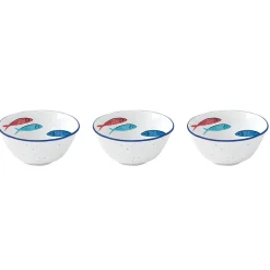 Easy Life Ensemble de 3 bols SARDINE’S PARTY> Maritime|Services De Table En Porcelaine​