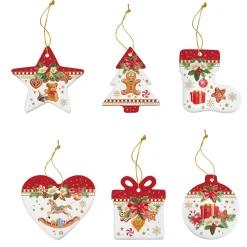 Easy Life Ensemble de 6 décorations pour arbre de Noël CHRISTMAS MEMORIES> Noël|Christmas Memories