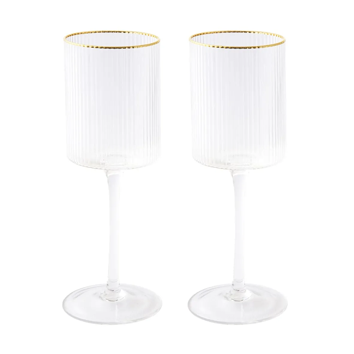 Easy Life Ensemble de 2 gobelets à vin avec fil d’or FESTIVE> Services De Table En Porcelaine|Festive