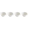 Easy Life Ensemble de 4 mini bols en porcelaine en forme de feuille LEAVES WHITE> Moderne|Services De Table En Porcelaine​