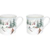 Easy Life Ensemble de 2 mugs CHALET> Noël|Petit Dejeuner