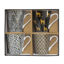Easy Life Ensemble de 4 mugs de 300 ml COFFEE Mania SAVANA><noscript><img width=