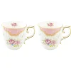 Easy Life Ensemble de 2 mugs en porcelaine 325 ml dans une boîte HERITAGE PINK> Romantique|Petit Dejeuner