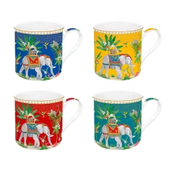 Easy Life Ensemble de 4 mugs MARAJAH> Ethnique|Petit Dejeuner