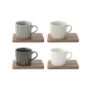 Easy Life Ensemble de 4 petites tasses a expresso en porcellaine TAKE A BREAK ASS6> Quotidienne|Petit Dejeuner