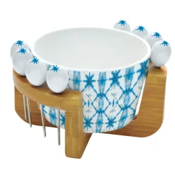 Easy Life Ensemble de 4 sets de table en liège 40x30cm dans une boîte cadeau Shibori> Services De Table En Porcelaine