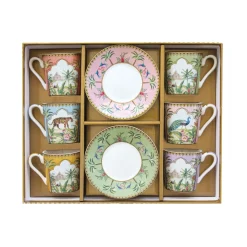 Easy Life Ensemble de 6 tasses à café avec soucoupes PARADIS SAUVAGE><noscript><img width=