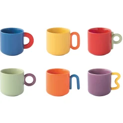 Easy Life Ensemble de 6 tasses à café CREATIVE> Quotidienne|Petit Dejeuner